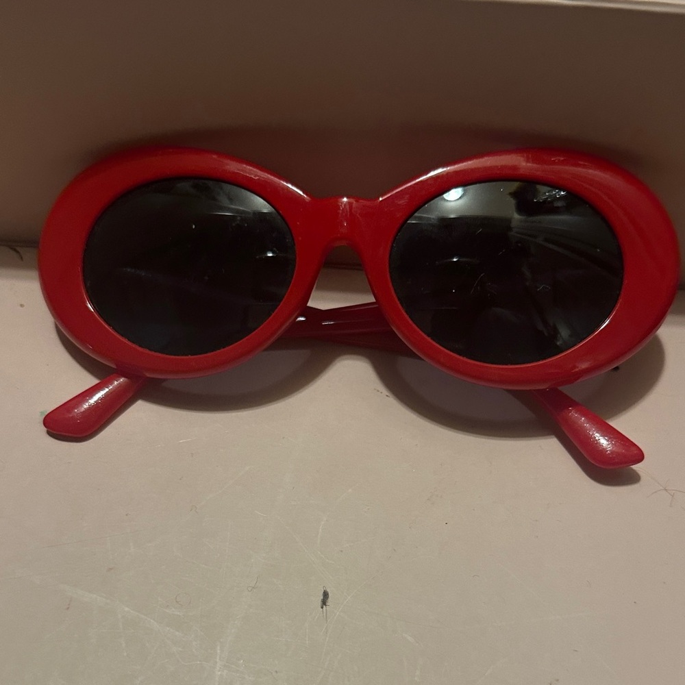 Tilly's Red Oval Sunglasses
